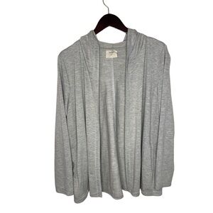 REITMANS Open Front Gray Hooded Athletic Cardigan